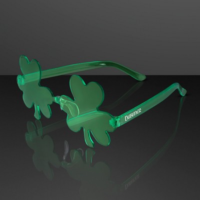 Shamrock Glasses Party Shades, NON-Light Up - PRINTED